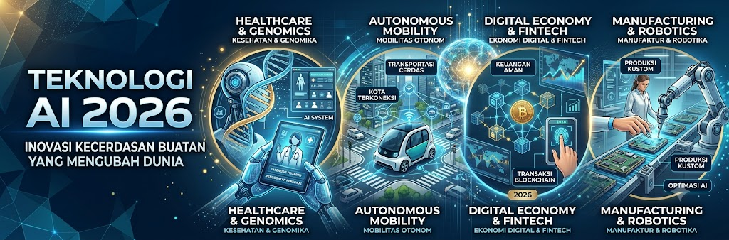 ilustrasi teknologi AI 2026 dan kecerdasan buatan